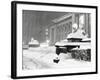 The Lion Statues at the New York Public Library Covered with Snow During the Record Snowfall-null-Framed Photo