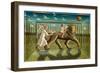 The Lion, the Infant, the Angel & the Dove, 2023 (Tinted Gesso on Wood)-PJ Crook-Framed Giclee Print