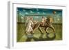 The Lion, the Infant, the Angel & the Dove, 2023 (Tinted Gesso on Wood)-PJ Crook-Framed Giclee Print