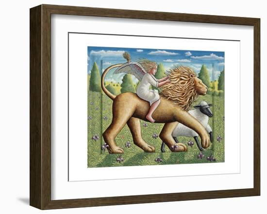 The Lion, the Lamb and the Angel, 2007-PJ Crook-Framed Art Print