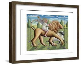 The Lion, the Lamb and the Angel, 2007-PJ Crook-Framed Art Print