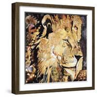 The Lion-James Grey-Framed Art Print