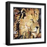 The Lion-James Grey-Framed Art Print