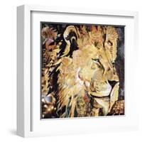 The Lion-James Grey-Framed Art Print