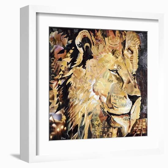 The Lion-James Grey-Framed Art Print