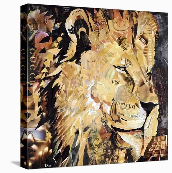 The Lion-James Grey-Stretched Canvas