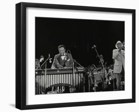 The Lionel Hampton Orchestra on Stage at Knebworth, Hertfordshire, July 1982-Denis Williams-Framed Photographic Print