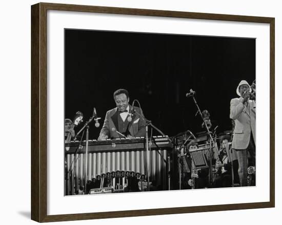 The Lionel Hampton Orchestra on Stage at Knebworth, Hertfordshire, July 1982-Denis Williams-Framed Photographic Print