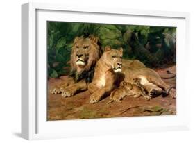 The Lions at Home, 1881-Rosa Bonheur-Framed Giclee Print