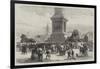 The Lions at the Base of the Nelson Column, Trafalgar-Square-Charles Robinson-Framed Giclee Print