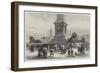 The Lions at the Base of the Nelson Column, Trafalgar-Square-Charles Robinson-Framed Giclee Print