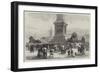 The Lions at the Base of the Nelson Column, Trafalgar-Square-Charles Robinson-Framed Giclee Print