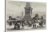 The Lions at the Base of the Nelson Column, Trafalgar-Square-Charles Robinson-Stretched Canvas