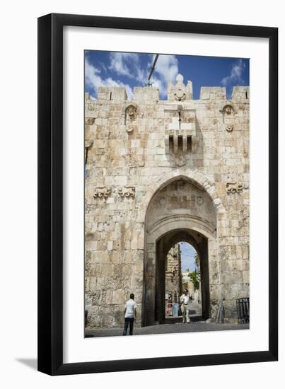 The Lions Gate in the Old City, UNESCO World Heritage Site, Jerusalem, Israel, Middle East-Yadid Levy-Framed Photographic Print