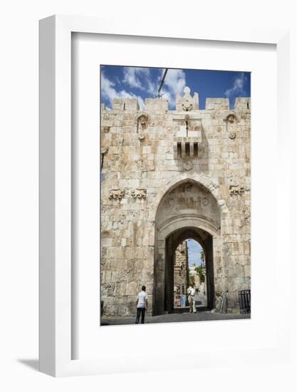 The Lions Gate in the Old City, UNESCO World Heritage Site, Jerusalem, Israel, Middle East-Yadid Levy-Framed Photographic Print