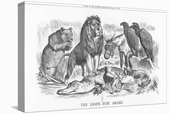 The Lions Just Share, 1882-Joseph Swain-Stretched Canvas