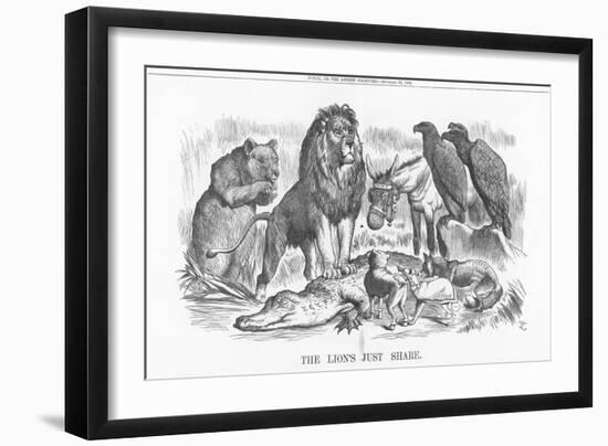 The Lions Just Share, 1882-Joseph Swain-Framed Giclee Print