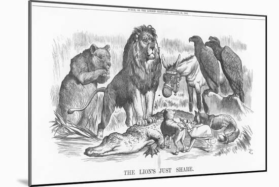 The Lions Just Share, 1882-Joseph Swain-Mounted Giclee Print