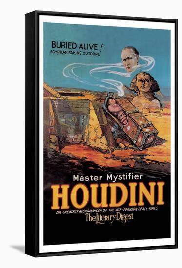 The Literary Digest: Houdini Buried Alive-null-Framed Stretched Canvas