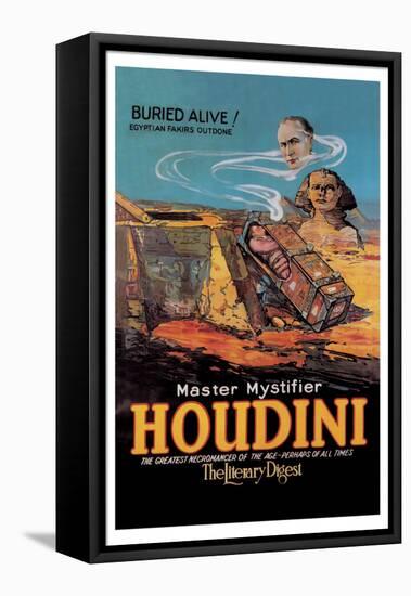 The Literary Digest: Houdini Buried Alive-null-Framed Stretched Canvas