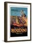 The Literary Digest: Houdini Buried Alive-null-Framed Art Print