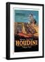 The Literary Digest: Houdini Buried Alive-null-Framed Art Print