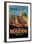 The Literary Digest: Houdini Buried Alive-null-Framed Art Print