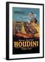 The Literary Digest: Houdini Buried Alive-null-Framed Art Print