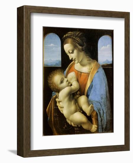 The Litta Madonna, 1490-Leonardo da Vinci-Framed Giclee Print