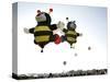 The Little Bees, a Pair of Specialty Designed Hot Air Balloons-null-Stretched Canvas