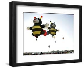 The Little Bees, a Pair of Specialty Designed Hot Air Balloons-null-Framed Photographic Print