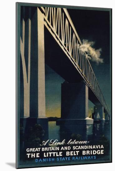 The Little Belt Bridge Poster-Aage Rasmussen-Mounted Giclee Print