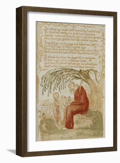 The Little Black Boy, from Songs of Innocence (Bindman 222)-William Blake-Framed Giclee Print