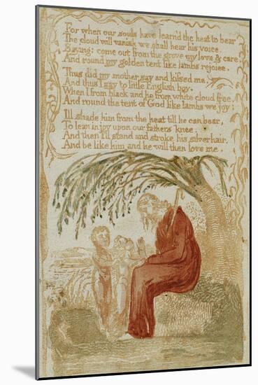 The Little Black Boy, from Songs of Innocence (Bindman 222)-William Blake-Mounted Giclee Print