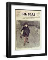 The Little Boy, from 'Gil Blas', 1897 (Colour Litho)-Théophile Alexandre Steinlen-Framed Premium Giclee Print