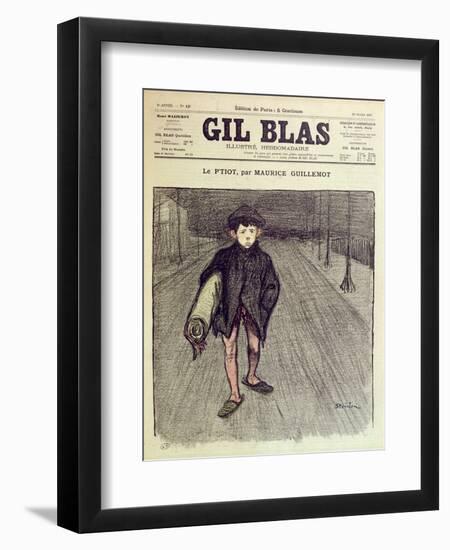 The Little Boy, from 'Gil Blas', 1897 (Colour Litho)-Théophile Alexandre Steinlen-Framed Premium Giclee Print