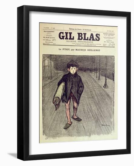 The Little Boy, from 'Gil Blas', 1897 (Colour Litho)-Théophile Alexandre Steinlen-Framed Giclee Print