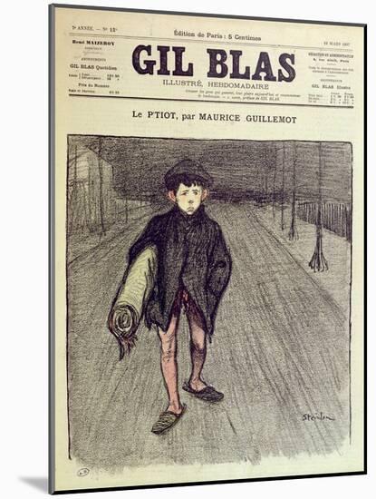 The Little Boy, from 'Gil Blas', 1897 (Colour Litho)-Théophile Alexandre Steinlen-Mounted Giclee Print