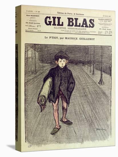 The Little Boy, from 'Gil Blas', 1897 (Colour Litho)-Théophile Alexandre Steinlen-Stretched Canvas