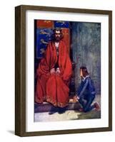 The Little Boy Knelt before the King and Stammered Out the Story, 1120-AS Forrest-Framed Giclee Print