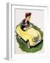 The Little Boy Who Loved Cars-English School-Framed Giclee Print