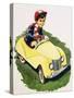 The Little Boy Who Loved Cars-English School-Stretched Canvas