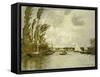 The Little Branch of the Seine-Claude Monet-Framed Stretched Canvas