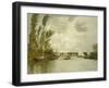 The Little Branch of the Seine-Claude Monet-Framed Giclee Print