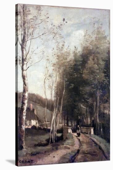 The Little Bridge, 1860 (Oil on Canvas)-Jean Baptiste Camille Corot-Stretched Canvas