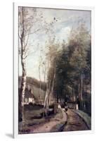 The Little Bridge, 1860 (Oil on Canvas)-Jean Baptiste Camille Corot-Framed Giclee Print