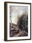 The Little Bridge, 1860 (Oil on Canvas)-Jean Baptiste Camille Corot-Framed Giclee Print