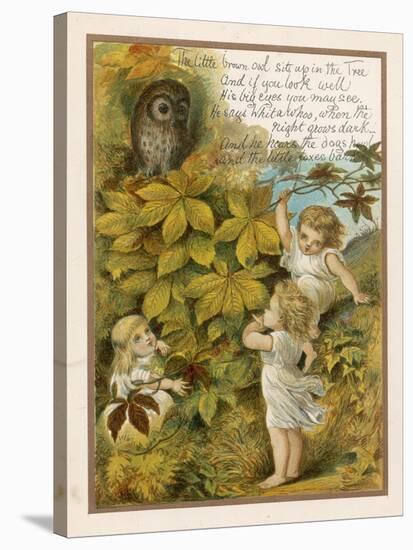 The Little Brown Owl Sits up in the Tree and if You Look Well His Big Eyes You May See!-Eleanor Vere Boyle-Stretched Canvas