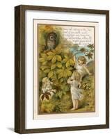 The Little Brown Owl Sits up in the Tree and if You Look Well His Big Eyes You May See!-Eleanor Vere Boyle-Framed Art Print