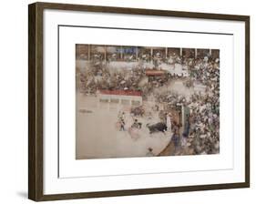 The Little Bull Fight, "Bravo Toro!"-Arthur Melville-Framed Premium Giclee Print